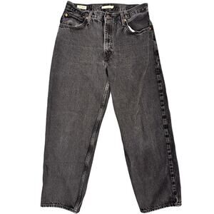 Levi’s Premium Washed Black Dad Jean Relaxed Fit Denim Straight Leg Casual Fall